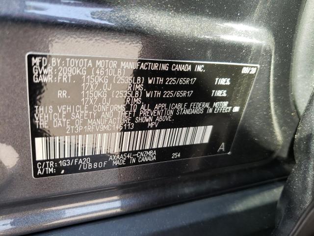 Photo 10 from auction – 2021 TOYOTA RAV4 XLE with VIN 2T3P1RFV9MC146113