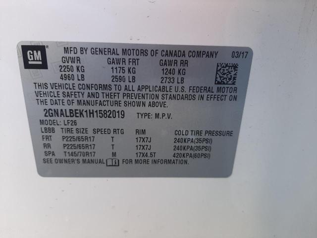 Photo 10 from auction – 2017 CHEVROLET EQUINOX LS with VIN 2GNALBEK1H1582019