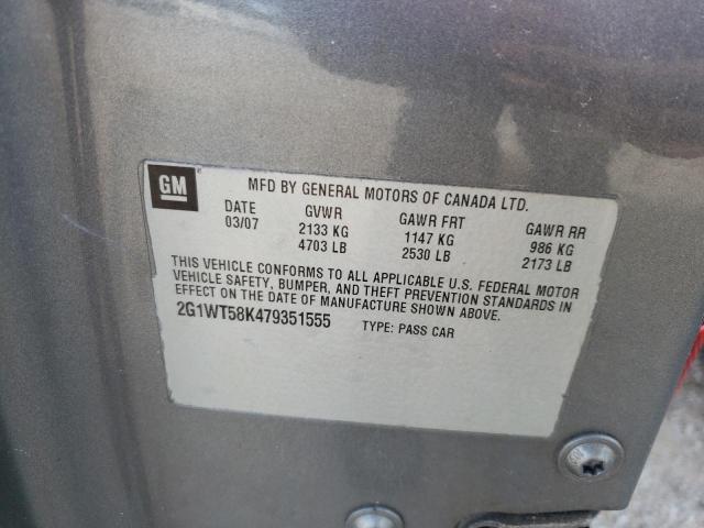 Photo 10 from auction – 2007 CHEVROLET IMPALA with VIN 2G1WT58K479351555