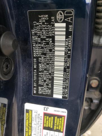 Foto 10 de la subasta – 2013 TOYOTA COROLLA BA con VIN 2T1BU4EE0DC078377
