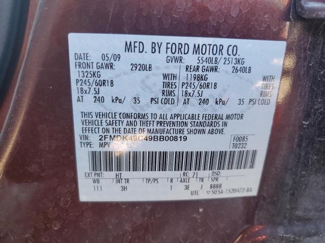Photo 10 from auction – 2009 FORD EDGE LIMIT with VIN 2FMDK49C49BB00819