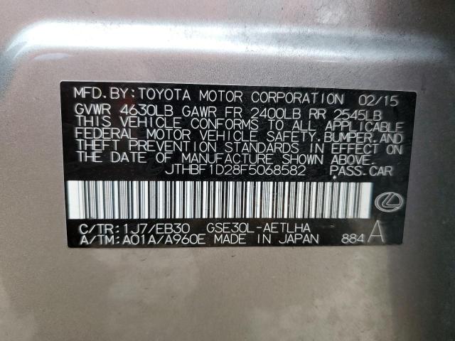 Photo 10 from auction – 2015 LEXUS IS 250 with VIN JTHBF1D28F5068582