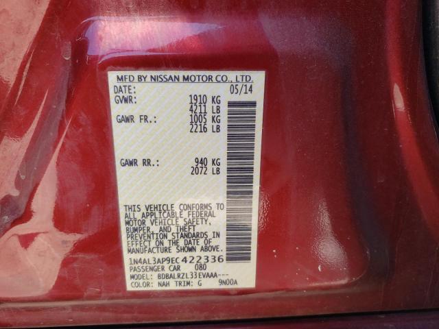 Photo 10 from auction – 2014 NISSAN ALTIMA 2.5 with VIN 1N4AL3AP9EC422336