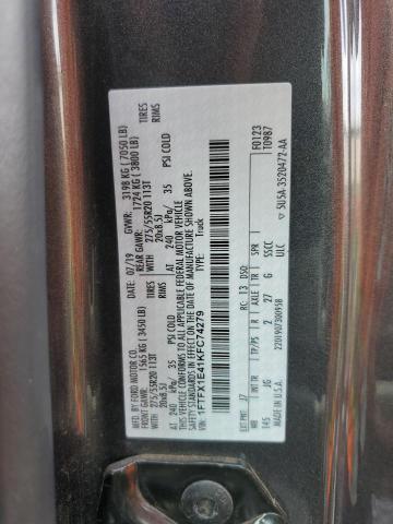 Photo 10 from auction – 2019 FORD F150 SUPER with VIN 1FTFX1E41KFC74279