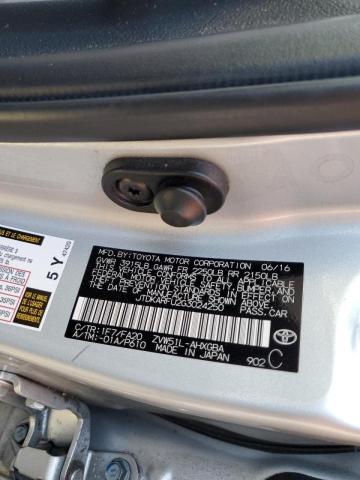 Photo 10 from auction – 2016 TOYOTA PRIUS with VIN JTDKARFU2G3024250