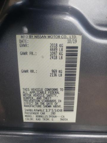 Photo 10 from auction – 2020 NISSAN ALTIMA PLA with VIN 1N4BL4FW4LC175508