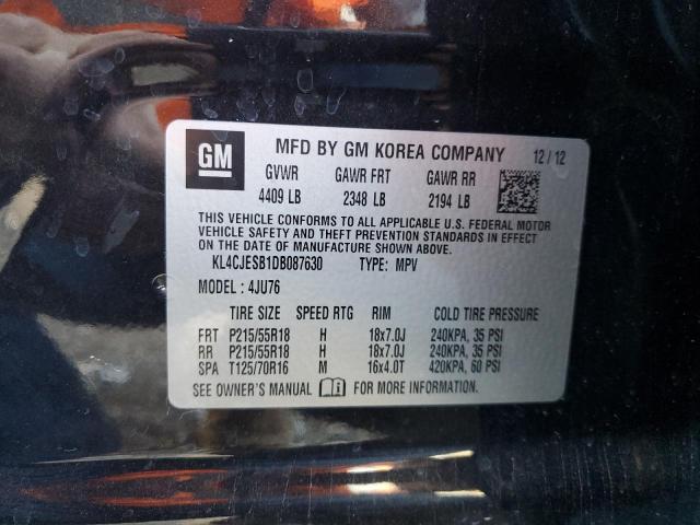 Photo 10 from auction – 2013 BUICK ENCORE with VIN KL4CJESB1DB087630