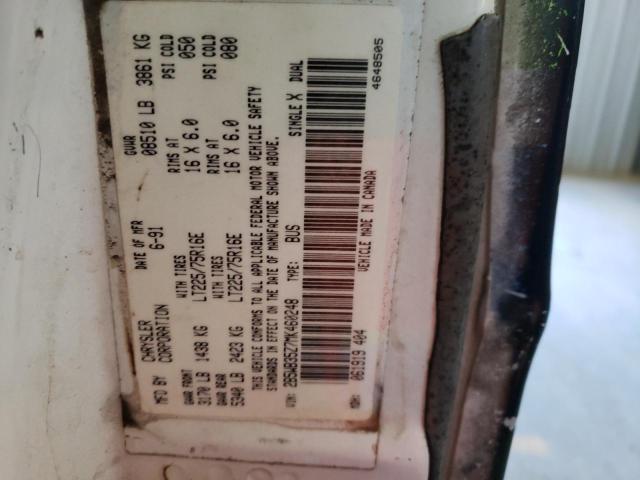 Photo 10 from auction – 1991 DODGE RAM WAGON with VIN 2B5WB35Z7MK460248