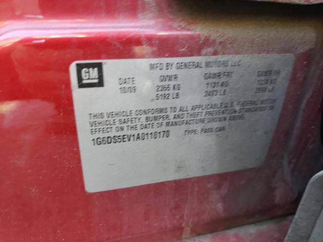 Photo 10 from auction – 2010 CADILLAC CTS PREMIU with VIN 1G6DS5EV1A0110170