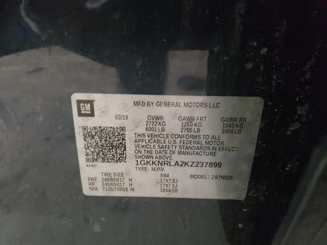 Photo 10 from auction – 2019 GMC ACADIA SLE with VIN 1GKKNRLA2KZ237899