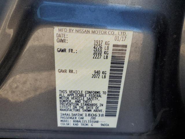 Photo 10 from auction – 2017 NISSAN ALTIMA 2.5 with VIN 1N4AL3AP2HC180638