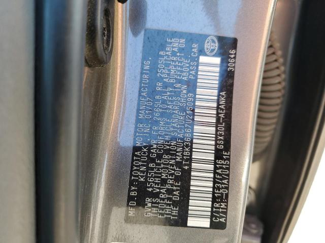 Photo 10 from auction – 2007 TOYOTA AVALON with VIN 4T1BK36B67U215099