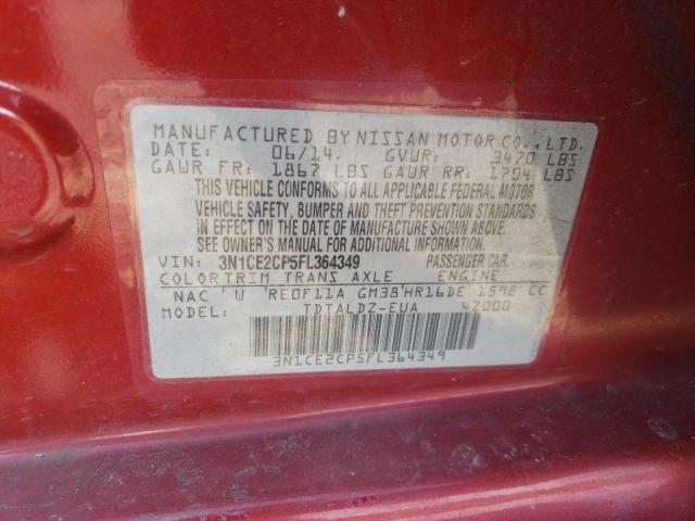 Photo 10 from auction – 2015 NISSAN VERSA NOTE with VIN 3N1CE2CP5FL364349