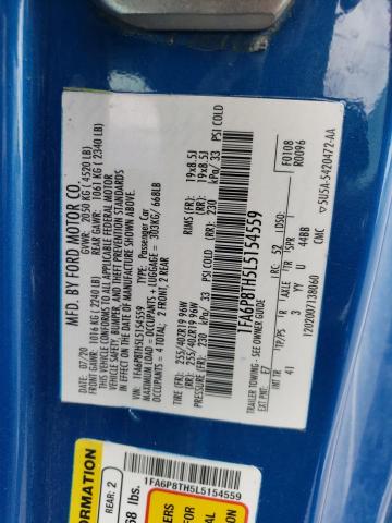 Photo 10 from auction – 2020 FORD MUSTANG with VIN 1FA6P8TH5L5154559