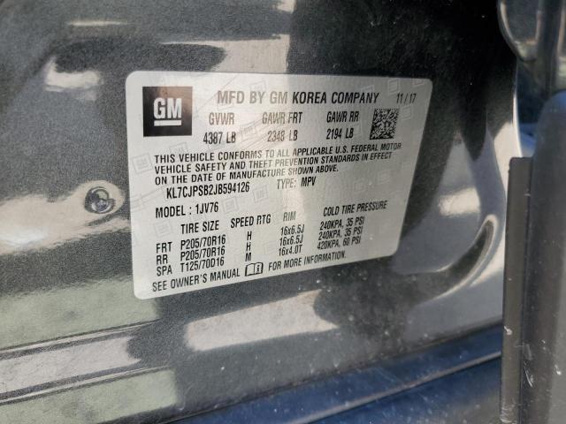 Photo 10 from auction – 2018 CHEVROLET TRAX 1LT with VIN KL7CJPSB2JB594126