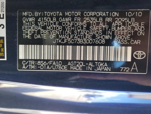 Photo 10 from auction – 2011 TOYOTA SCION TC with VIN JTKJF5C73B3007608