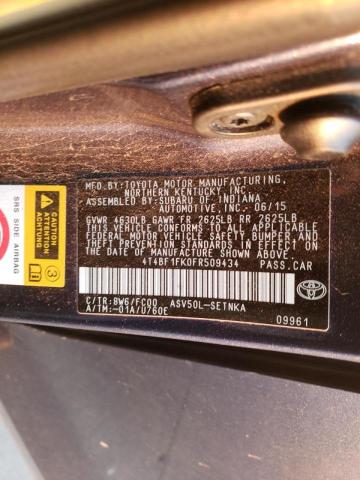 Photo 10 from auction – 2015 TOYOTA CAMRY LE with VIN 4T4BF1FK0FR509434