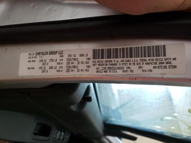 Photo 10 from auction – 2012 JEEP LIBERTY SP with VIN 1C4PJMAK2CW100203