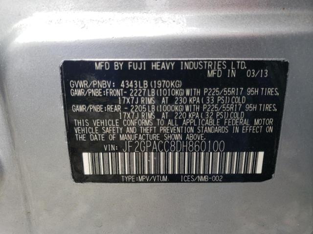 Photo 10 from auction – 2013 SUBARU XV CROSSTR with VIN JF2GPACC8DH860100
