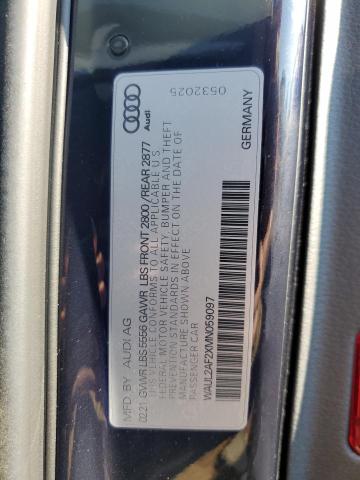 Photo 10 from auction – 2021 AUDI A6 PREMIUM with VIN WAUL2AF2XMN059097