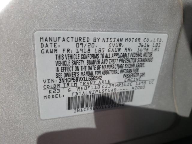 Photo 10 from auction – 2020 NISSAN KICKS S with VIN 3N1CP5BVXLL550542