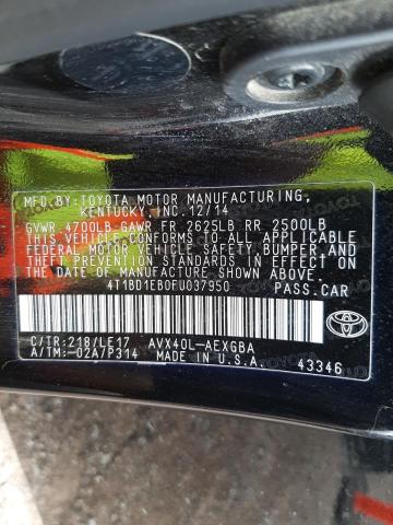Photo 10 from auction – 2015 TOYOTA AVALON HYB with VIN 4T1BD1EB0FU037950