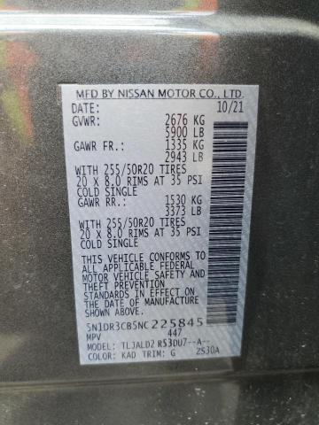 Photo 10 from auction – 2022 NISSAN PATHFINDER with VIN 5N1DR3CB5NC225845