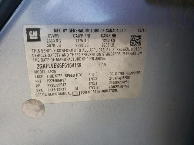 Photo 10 from auction – 2015 GMC TERRAIN SL with VIN 2GKFLVEK6F6164169