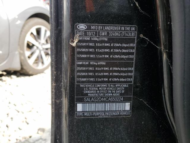 Zdjęcie 10 z aukcji – 2012 LAND ROVER LR4 HSE z VIN SALAG2D44CA650224