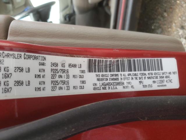 Photo 10 from auction – 2003 JEEP GRAND CHER with VIN 1J4GW48S43C608594