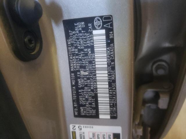 Photo 10 from auction – 2007 TOYOTA COROLLA CE with VIN 2T1BR32E17C844296