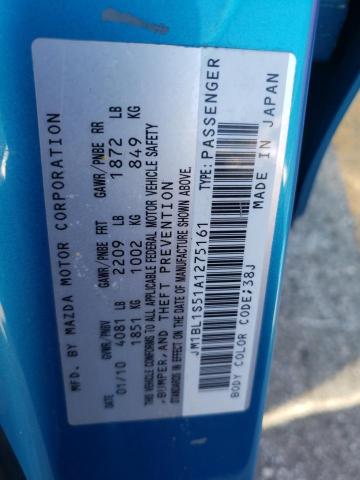 Photo 10 from auction – 2010 MAZDA 3 S with VIN JM1BL1S51A1275161