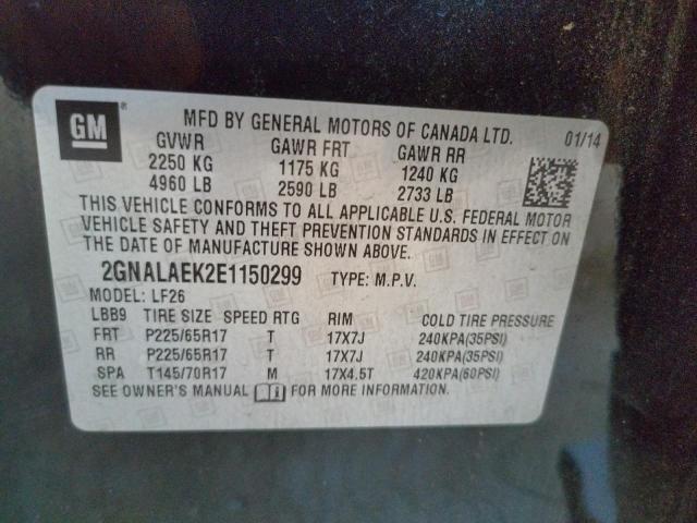 Photo 10 from auction – 2014 CHEVROLET EQUINOX LS with VIN 2GNALAEK2E1150299