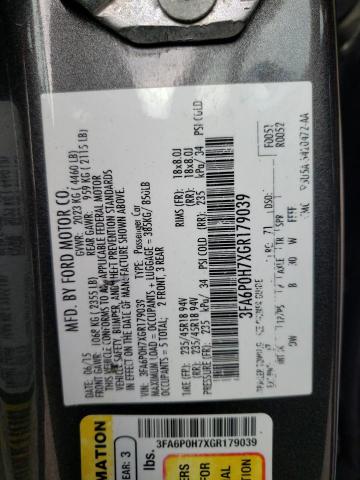 Photo 10 from auction – 2016 FORD FUSION SE with VIN 3FA6P0H7XGR179039