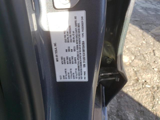 Photo 10 from auction – 2021 TESLA MODEL 3 with VIN 5YJ3E1EA1MF094984