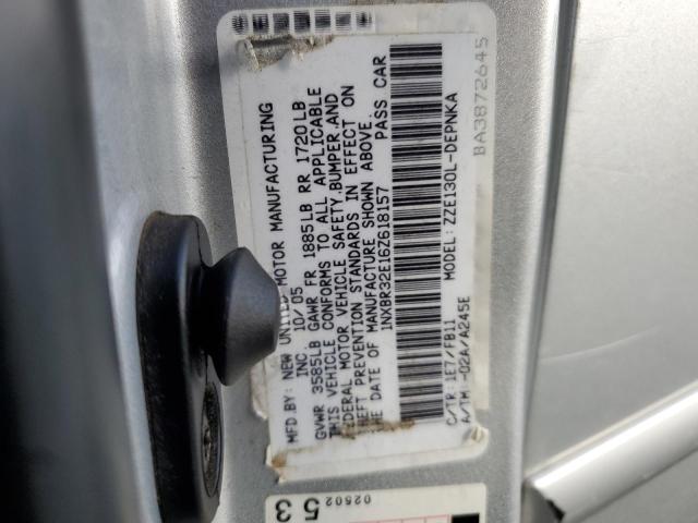 Photo 10 from auction – 2006 TOYOTA COROLLA CE with VIN 1NXBR32E16Z618157