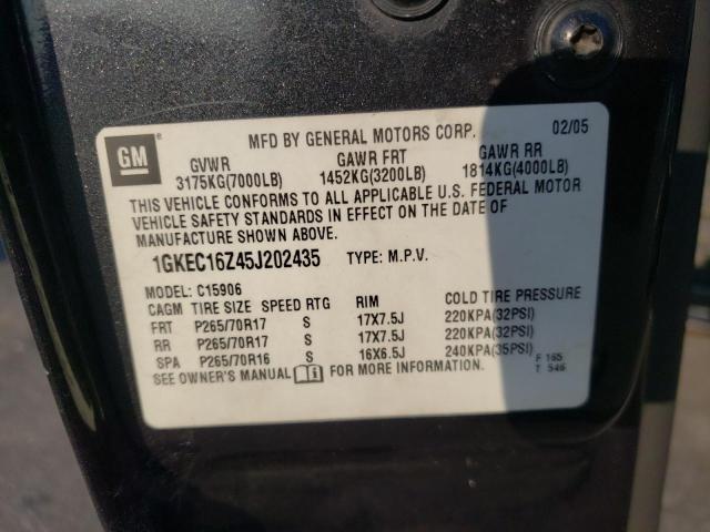 Photo 10 from auction – 2005 CHEVROLET SILVERADO with VIN 2GCEK13T851295890