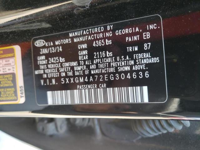 Photo 10 from auction – 2014 KIA OPTIMA LX with VIN 5XXGM4A72EG304636