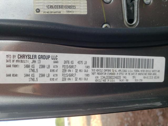 Photo 10 from auction – 2013 JEEP COMPASS LA with VIN 1C4NJDEB8DD248225