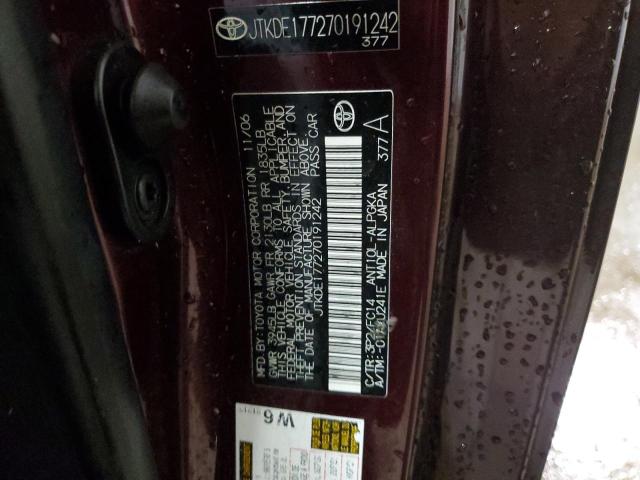 Photo 10 from auction – 2007 TOYOTA SCION TC with VIN JTKDE177270191242