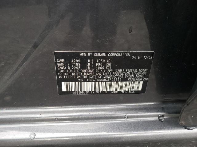 Photo 10 from auction – 2019 SUBARU IMPREZA with VIN 4S3GTAA68K3723353