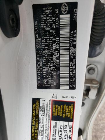 Photo 10 from auction – 2015 TOYOTA CAMRY LE with VIN 4T1BF1FK7FU964758
