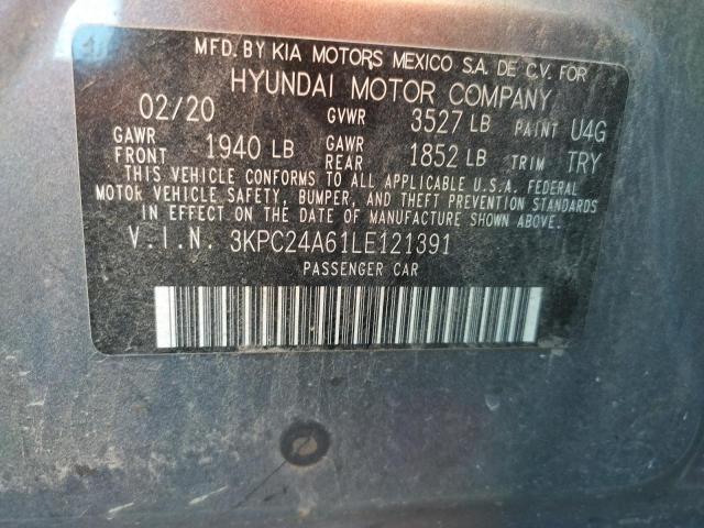 Photo 10 from auction – 2020 HYUNDAI ACCENT SE with VIN 3KPC24A61LE121391