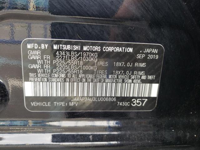 Photo 10 from auction – 2020 MITSUBISHI OUTLANDER with VIN JA4AP3AU3LU006806