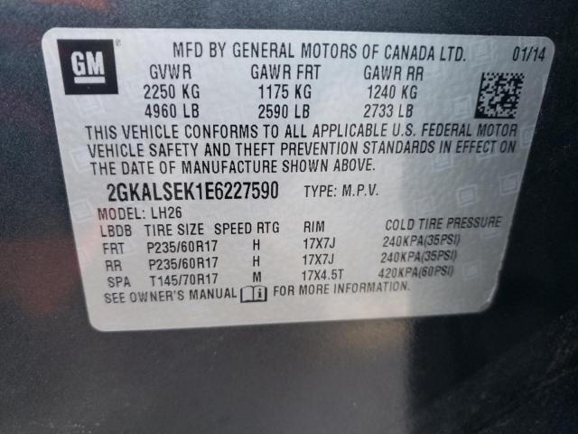 Photo 10 from auction – 2014 GMC TERRAIN SL with VIN 2GKALSEK1E6227590