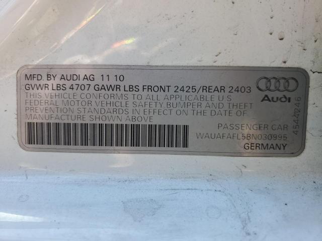 Photo 10 from auction – 2011 AUDI A4 PREMIUM with VIN WAUAFAFL5BN030995
