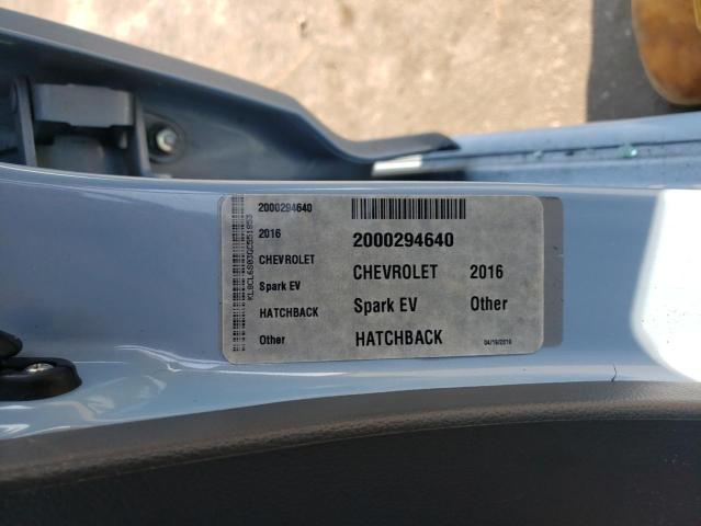 Photo 10 from auction – 2016 CHEVROLET SPARK EV 2 with VIN KL8CL6S03GC551853