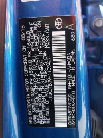 Photo 10 from auction – 2015 TOYOTA PRIUS C with VIN JTDKDTB39F1109422