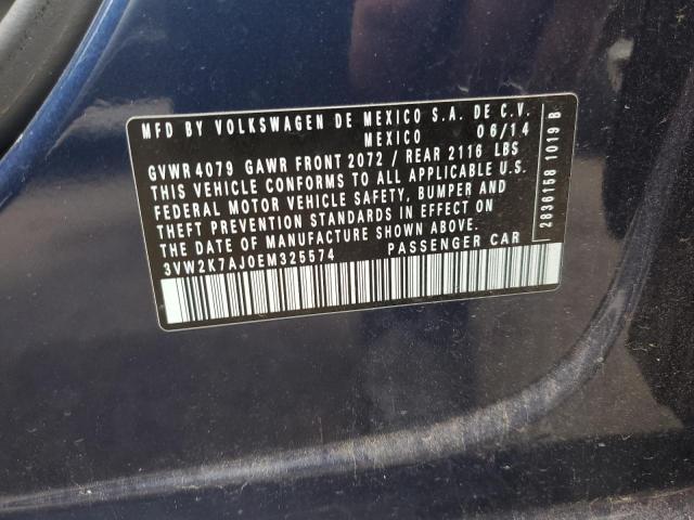 Photo 10 from auction – 2014 VOLKSWAGEN JETTA BASE with VIN 3VW2K7AJ0EM325574