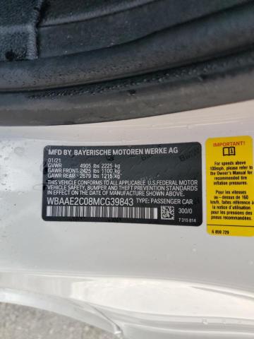 Photo 10 from auction – 2021 BMW 840I with VIN WBAAE2C08MCG39843